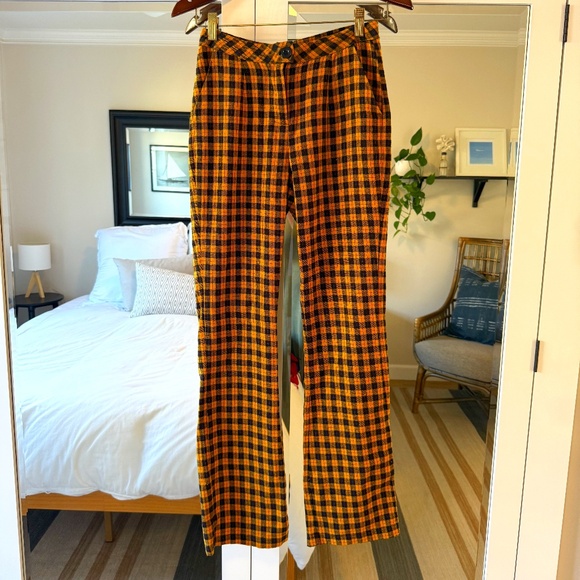 UNIF Gold and Black Checkered Pants - Picture 2 of 5